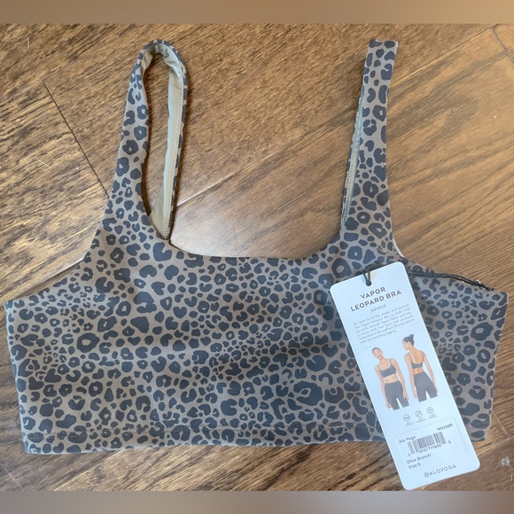 ALO Yoga Other - New ALO Vapor Leopard Bra small yoga sports bra with tags NWT never worn